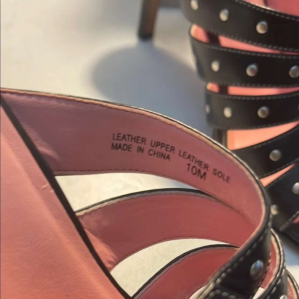 Joan & David Black and Silver Mules with Elegant Design - Picture 3 of 16